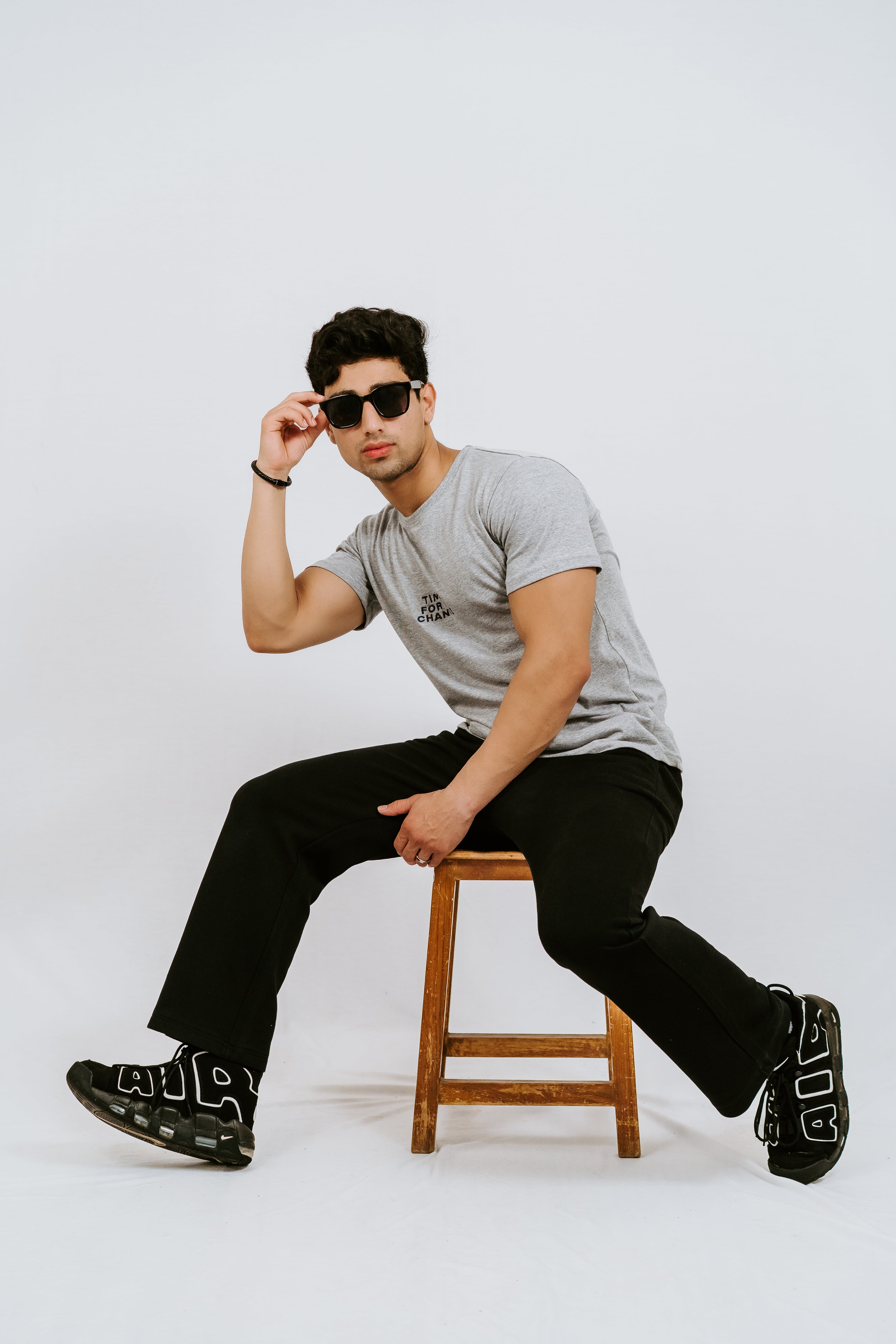 Grey “Time for a Change” Slim Fit T-Shirt